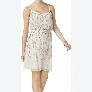 NEW - Adrianna Papell Floral Beaded Dress